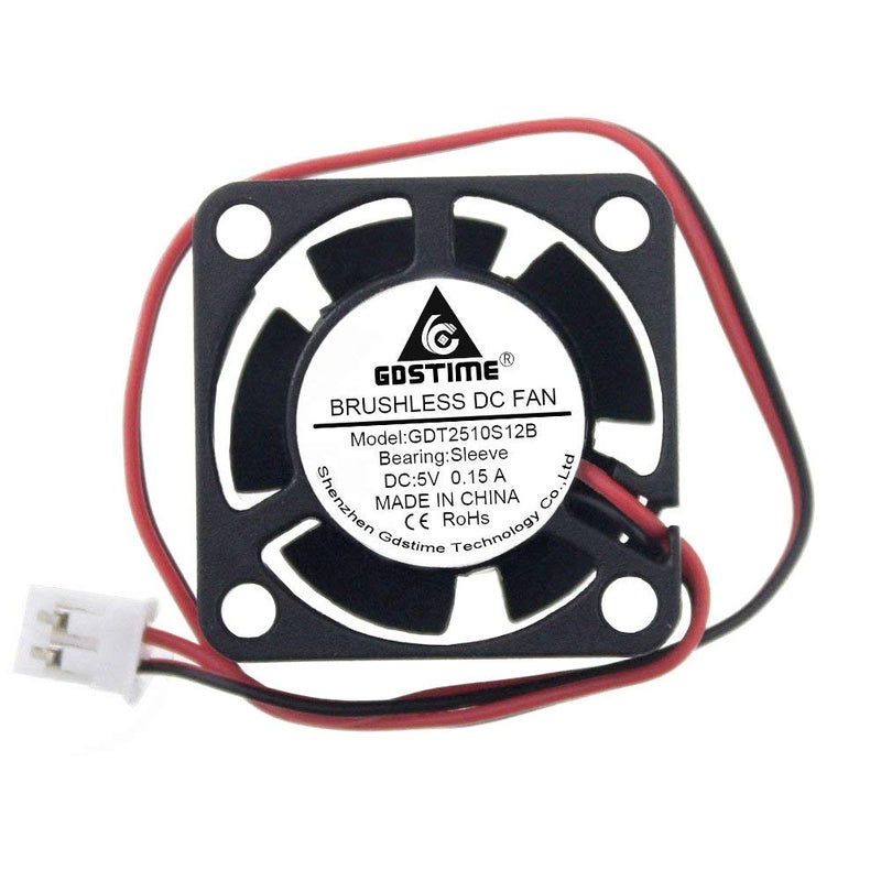 GDSTIME 25mm x 25mm x 10mm 5v Small DC Brushless Cooling Fan - Image 1